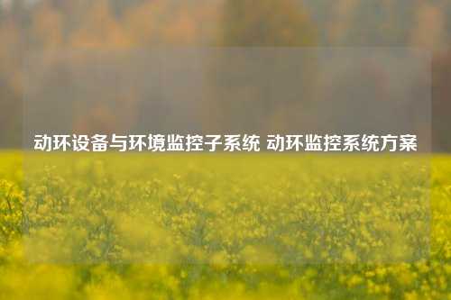 动环设备与环境监控子系统 动环监控系统方案