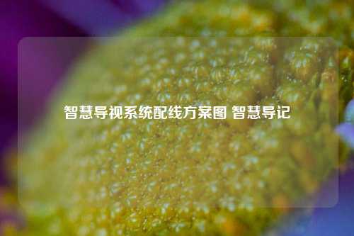 智慧导视系统配线方案图 智慧导记