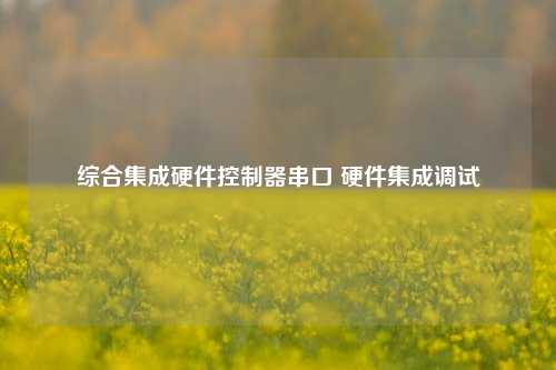 综合集成硬件控制器串口 硬件集成调试